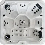Outdoorwhirlpool Oasis Maxi White Marble Inkl. Stiege Und Abdeckung 210x210x95...