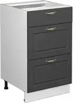 K&uuml;chenunterschrank Fame-line, Anthrazit-gold, 50 Cm Ohne Arbeitsplatte, Vicco