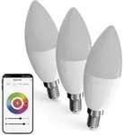 Emos Gosmart Led-kerzenlampe, Wifi Led 4,8w Ersatz F&uuml;r 40w, Helligkeit 470 Lm, Rgb,
