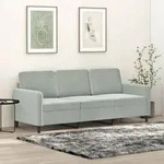 3-sitzer-sofa Hellgrau 180 Cm Samt Vidaxl