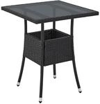 Polyrattan Gartentisch Yoro Wetterfest - Balkontisch 60x60 Cm Eckig - Rattan