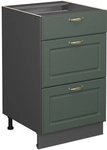 Vicco - K&uuml;chenunterschrank Fame-line, Gr&uuml;n-gold Landhaus, 50 Cm Ohne Arbeitsplatte