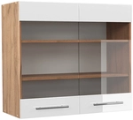 Vicco - K&uuml;chenglasschrank Fame-line, Wei&szlig; Hochglanz, 80 Cm