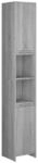 Vidaxl Bathroom Cabinet Grey Sonoma 30x30x183,5 Cm Engineered Wood
