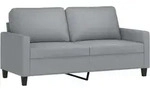 2-sitzer-sofa Hellgrau 140 Cm Stoff - Vidaxl