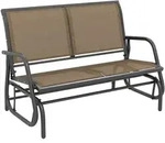 2-sitzer-gartenschaukel Aus Metall Und Netzgewebe, 120 X 70 X 85 Cm, Hellbraun