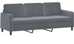3-sitzer-sofa Dunkelgrau 180 Cm Samt - Vidaxl