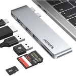 Ugreen Hub 2xusb-c Zu Hdmi / 2xusb 3.0 / Sd Tf / Usb-c Pd - Grau