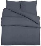Bettw&auml;sche-set Anthrazit 260x240 Cm Baumwolle Vidaxl