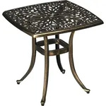Outsunny Beistelltisch, Terrassentisch Mit Schirmloch, Gartentisch Mit