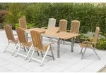 Keros Set 17tlg 8 Sessel Tisch 180(240)x100cm Auflagen