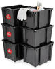 Kunststoff-Aufbewahrungsbox, 45 l Garagen-Aufbewahrungsbox, 6er-Set, HB-15,...