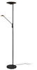 Led Deckenfluter brantford Schwarz schwenkbar mit Lesearm, Höhe 180cm