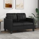 2-sitzer-sofa Schwarz 120 Cm Kunstleder Vidaxl