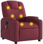 Massagesessel Weinrot Stoff - Vidaxl
