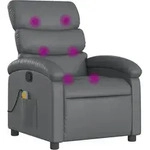 Massagesessel Grau Kunstleder - Vidaxl