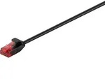 Goobay - Cat 6 Slim-patchkabel, U/utp, Schwarz, Kupferleiter (cu). Kabell&auml;nge 15 M