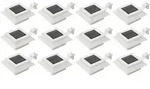Solar-au&szlig;enleuchten 12 Stk. Led Rechteckig 12 Cm Wei&szlig; Vidaxl
