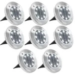 Vidaxl Solar Ground Lights 8 Pcs Led Lights White