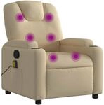 Massagesessel Creme Stoff - Vidaxl