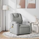 Massagesessel Hellgrau Stoff - Vidaxl