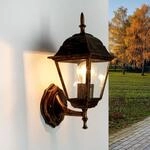Licht-erlebnisse - Au&szlig;enleuchte Wand In Schwarz Kupfer Ip44 Rustikal Tirol