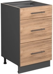 Vicco - K&uuml;chenunterschrank Fame-line, Goldkraft Eiche, 50 Cm Ohne Arbeitsplatte