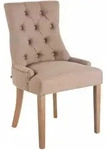 Esszimmerstuhl Aberdeen Stoff Taupe Antik-hell