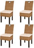 Esszimmerstühle 4 Stk. Küchenstuhl Kubu-Rattan Mangoholz vidaXL