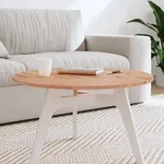 Tischplatte &Oslash;70x1,5 Cm Rund Massivholz Buche Vidaxl