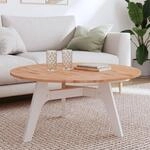 Tischplatte &Oslash;90x1,5 Cm Rund Massivholz Buche Vidaxl