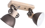 Mexlite - Spot - Gearwood - Anthrazit - Metall Gummibaumholz -