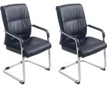 2er Set Freischwinger Xxl Anubis Kunstleder Schwarz