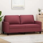 2-sitzer-sofa Weinrot 140 Cm Stoff Vidaxl
