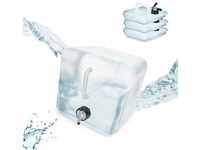 Faltbarer Wasserkanister 4er Set, 10 l, Faltkanister mit Hahn, BPA-frei,