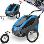 Kesser&reg; Kinder-fahrradanh&auml;nger 2 In 1, Federung, 5-punkt-gurt - Blau