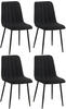 4er Set Stühle Dijon schwarz Stoff