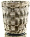 Van Der Leeden Drypot&reg; Rattan Pflanzk&uuml;bel Grau &Oslash; 45 Cm - Sylter K&ouml;rbe