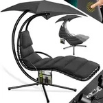 Kesser&reg; Schwebeliege Mit Sonnenschirm H&auml;ngeliege Sonnenliege H200 L194 