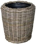 Van Der Leeden Drypot&reg; Rattan Pflanzk&uuml;bel Grau &Oslash; 50 Cm - Sylter K&ouml;rbe