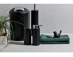 Badezimmer Set Calvo Schwarz Matt, 4-teilig, Aus Kunststoff, Schwarz, Kunststoff