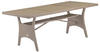 Polyrattan Gartentisch 190x90x74cm mit Ablage WPC-Tischplatte Höhenverstellbar