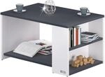 Couchtisch Holz Mit Stauraum 2 F&auml;cher 90x60x50cm Kratzfest 50kg Belastbar Ablage