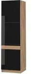Vicco - Herdumbauschrank Fame-line, Schwarz Eiche Hochglanz, 60 Cm
