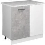 Vicco - Eckunterschrank R-line, Beton, 86 Cm, Ap Marmor