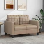2-sitzer-sofa Cappuccino-braun 120 Cm Kunstleder Vidaxl