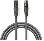 Nedis Balanced Audio-kabel / Xlr 3-pin Stecker / Xlr 3-pin Buchse / Vernickelt / 5.00