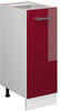 Vicco - Apothekerunterschrank R-Line 30 cm Weiß/Bordeaux-Rot Hochglanz modern