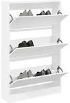 Schuhschrank Wei&szlig; 80x21x125,5 Cm Holzwerkstoff - Vidaxl