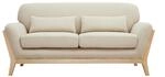 Sofa Skandinavisch 2 Pl&auml;tze Beiger Stoff Yoko